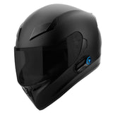 GDM GHOST Full Face Motorcycle Helmet + Intercom Bluetooth Headset + Smoked Shield