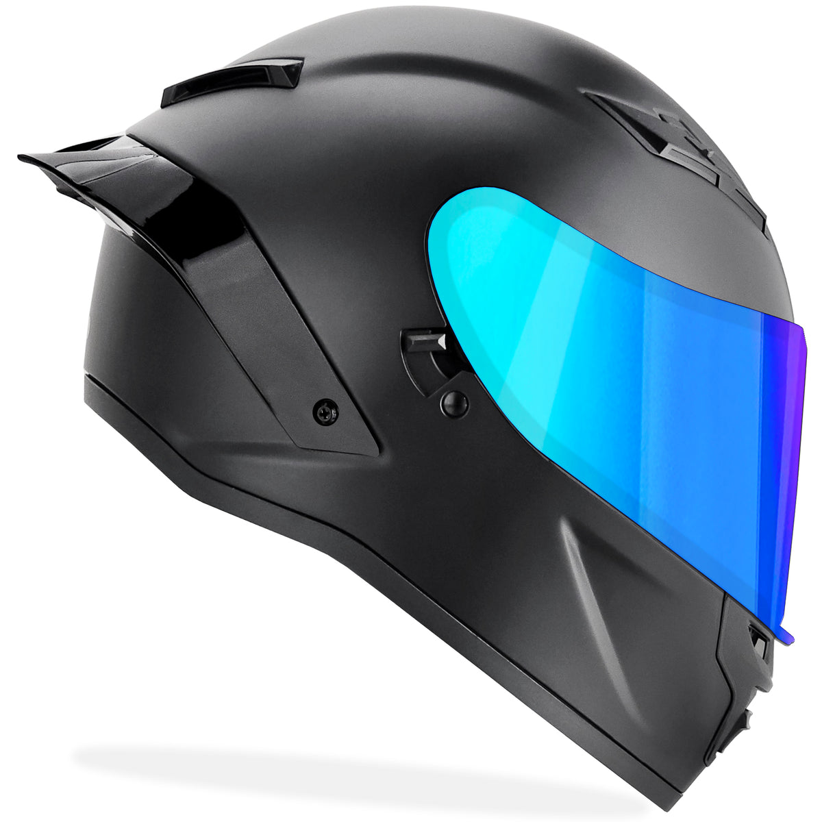 GDM DEMON Full Face Motorcycle Helmet Matte Black – Motorcycle Helmet Outlet
