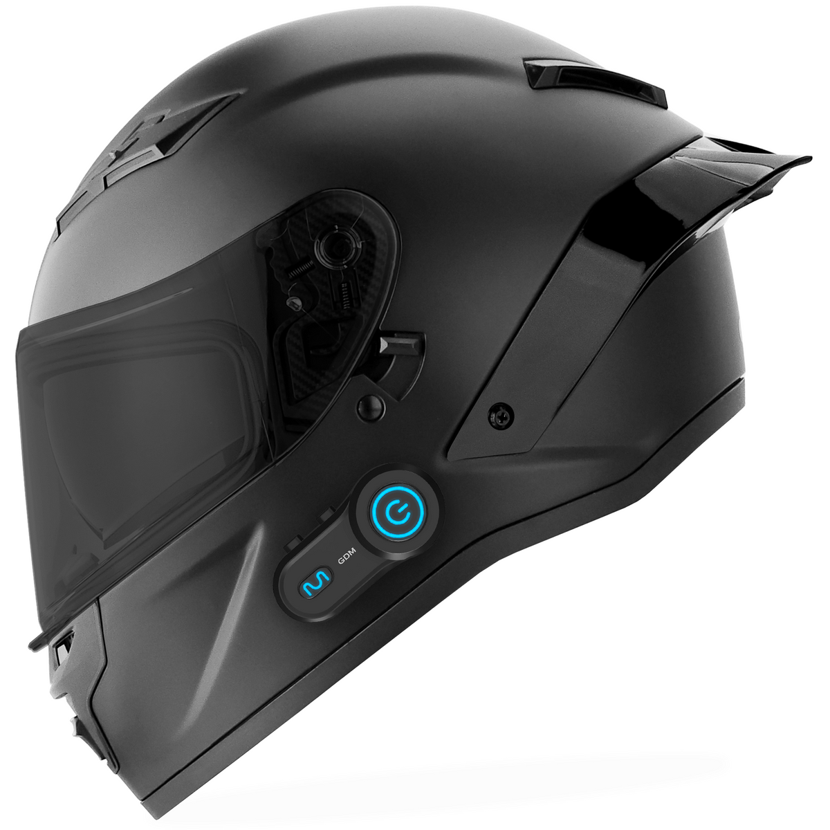bluetooth black motorcycle helmet GDM Demon Full Face Motorcycle Helmet + Intercom Bluetooth Headset + S – Motorcycle  Helmet Outlet