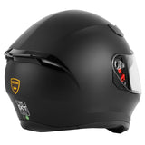 GDM GHOST Full Face Motorcycle Helmet + Intercom Bluetooth Headset + Smoked Shield