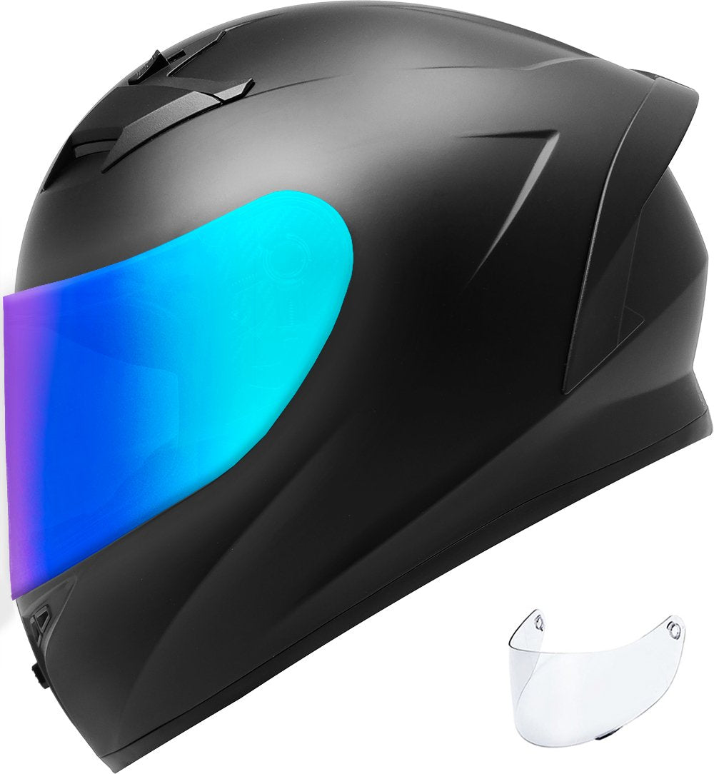 black tinted motorcycle helmet GDM VENOM Full Face Motorcycle Helmet Matte Black – Motorcycle Helmet Outlet