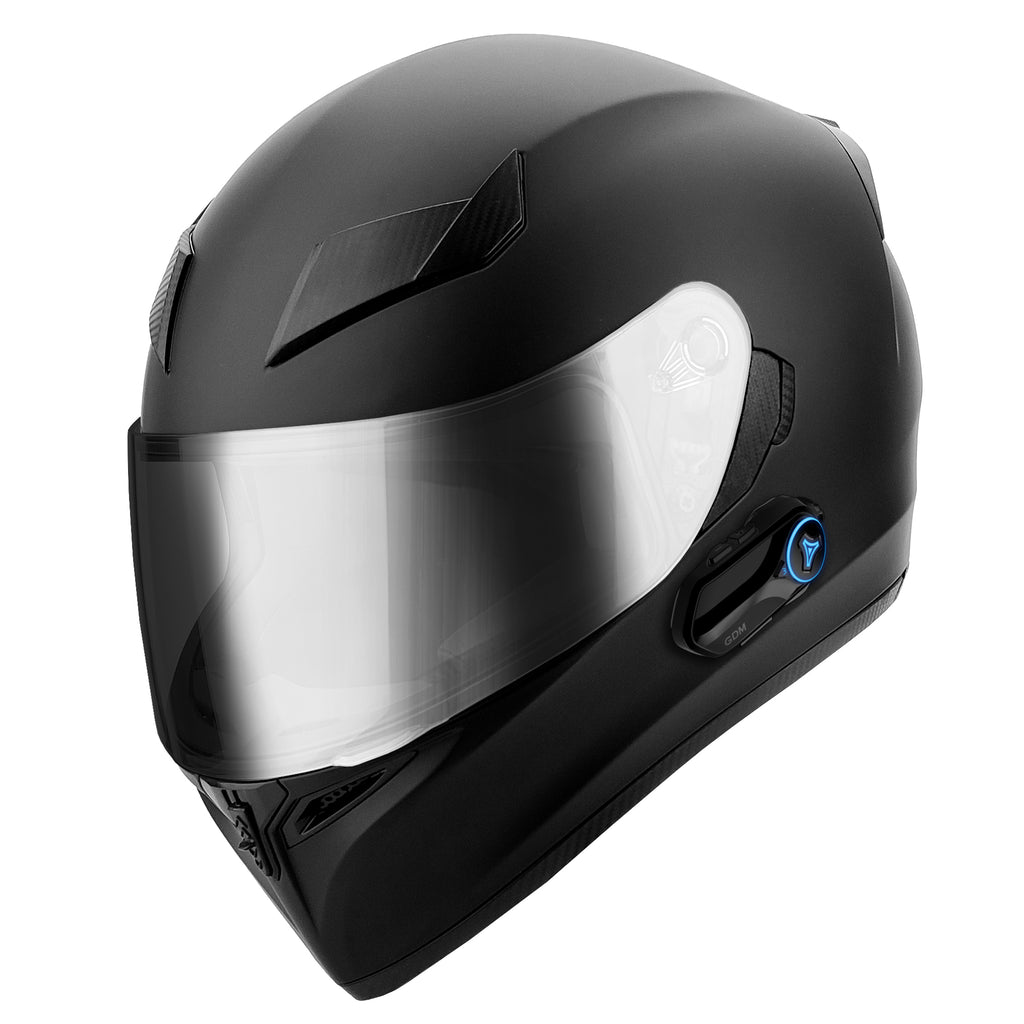 chrome motorcycle helmet full face GDM GHOST Full Face Motorcycle Helmet + Intercom Bluetooth Headset + C – Motorcycle Helmet Outlet