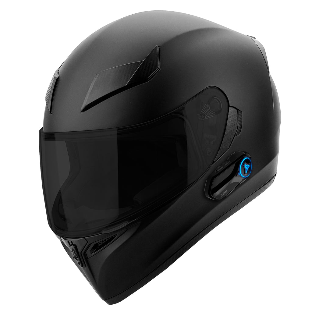 flat black motorcycle helmet with bluetooth GDM Ghost Motorcycle Helmet with Intercom Bluetooth Headset – Motorcycle Helmet Outlet