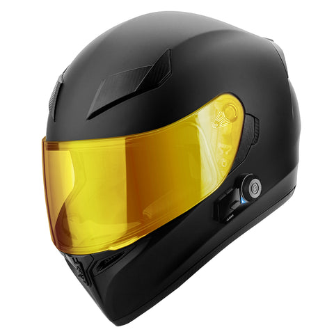 GDM Ghost Motorcycle Helmet with Bluetooth Headset Supersonic – Motorcycle Helmet Outlet