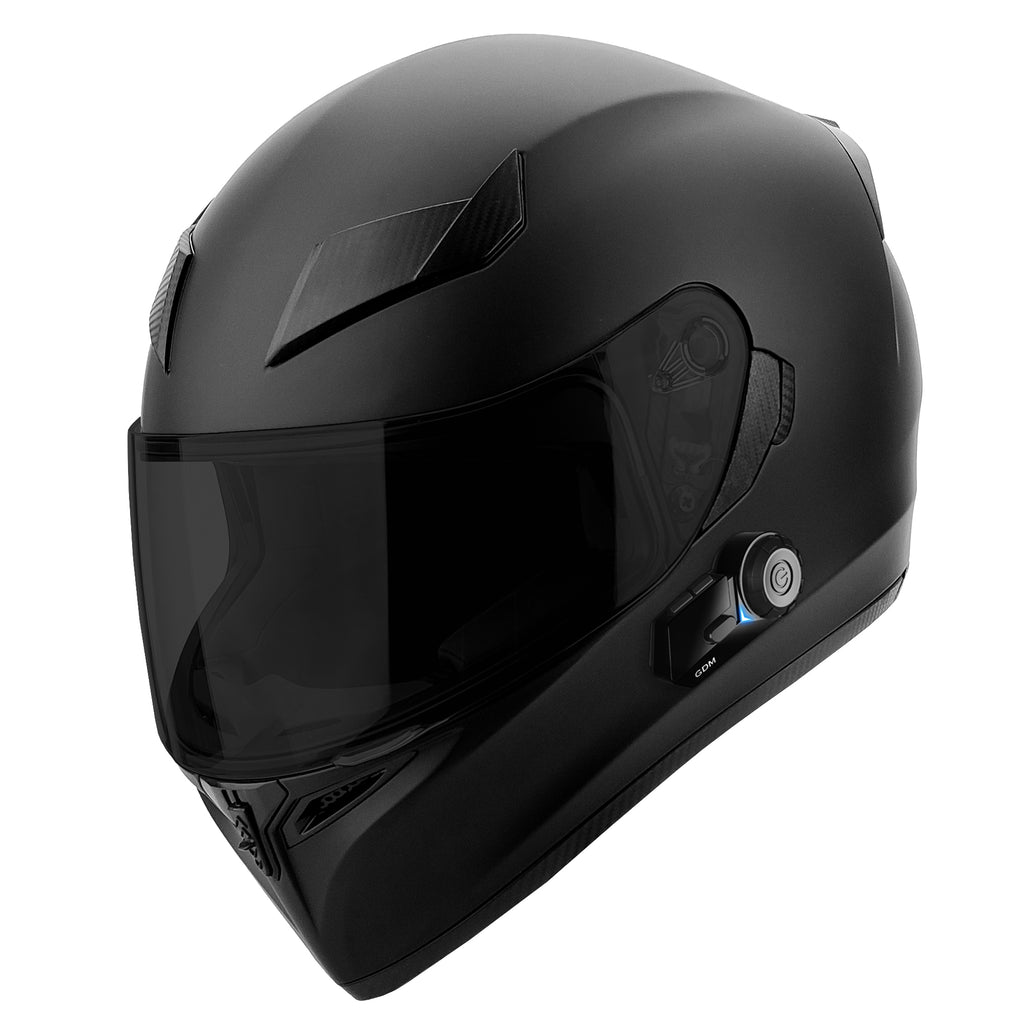 GDM GHOST Bluetooth Motorcycle Helmet with 4 Shields Small / Matte Black
