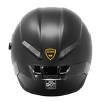 GDM Demon Full Face Motorcycle Helmet + Intercom Bluetooth Headset + Gold Shield