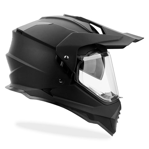 GDM Beast Dual Sport Helmet Matte Black Large / Matte Black / Tinted & Clear