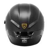 GDM Demon Full Face Motorcycle Helmet + Intercom Bluetooth Headset + Iridium Shield