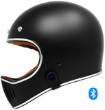 GDM REBEL Retro Motorcycle Helmet with Bluetooth Headset