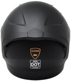 GDM VENOM Full Face Motorcycle Helmet Matte Black