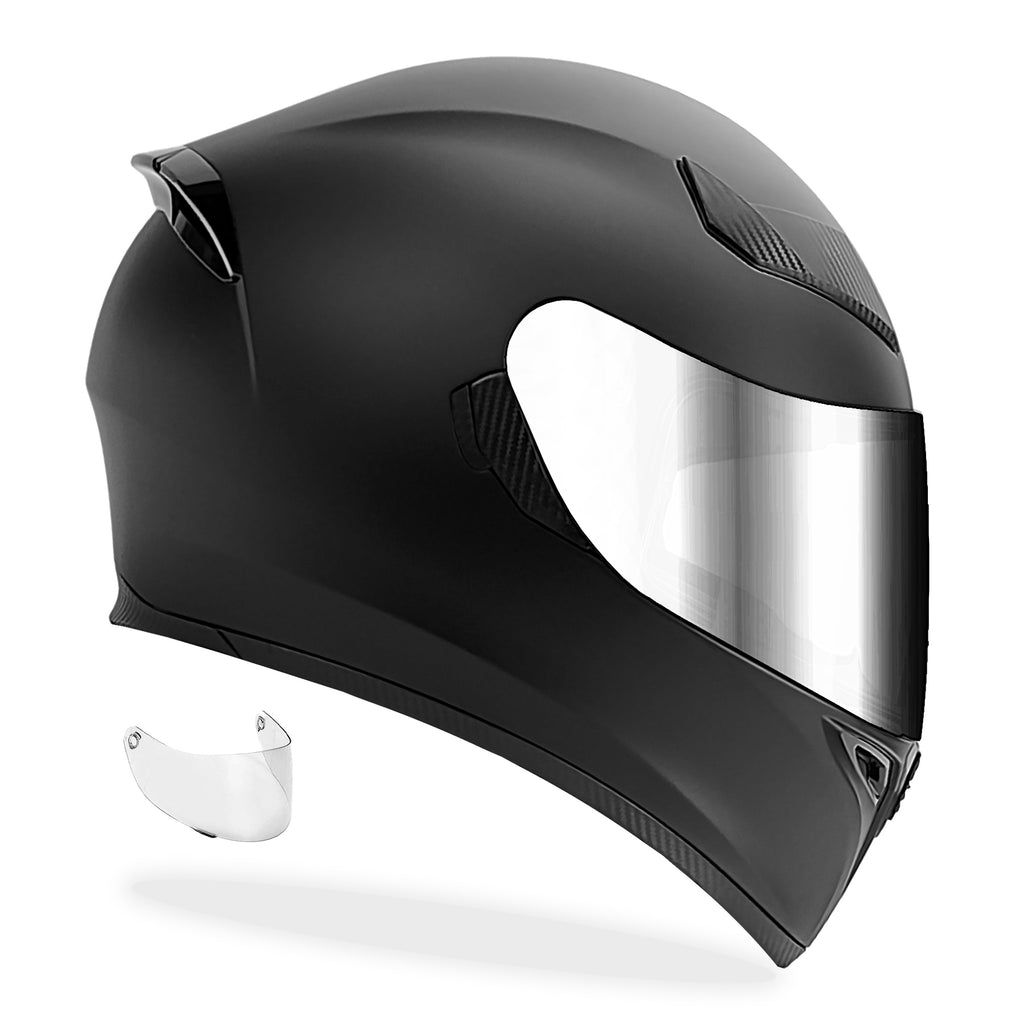 GDM GHOST Full Face Motorcycle Helmet Matte Black – Motorcycle Helmet Outlet