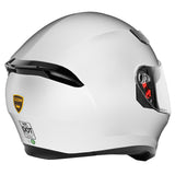 GDM GHOST Full Face Motorcycle Helmet Pearl White
