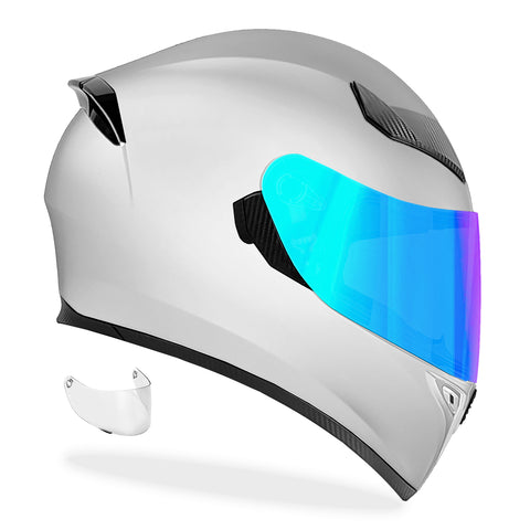 full face motorcycle helmet white GDM GHOST Full Face Motorcycle Helmet Pearl White – Motorcycle Helmet Outlet