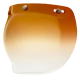 Bubble Visor Vintage Retro 3/4 Open Face Helmet Face Shield 3-Snap