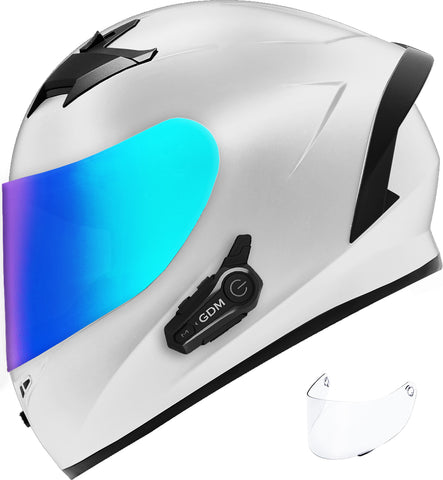 bluetooth motorcycle helmet teal GDM VENOM Full Face Motorcycle Helmet + GDM HYPERSONIC Bluetooth Inter – Motorcycle Helmet Outlet