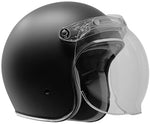 GDM RENEGADE Open Face Motorcycle Helmet 3/4 Vintage Matte Black