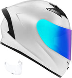GDM VENOM Full Face Motorcycle Helmet White